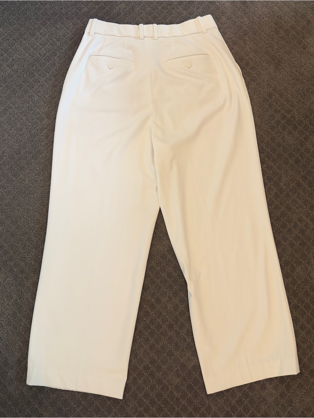 Uniqlo Off-White Wide-Leg Dress Pants - Picture 2 of 7